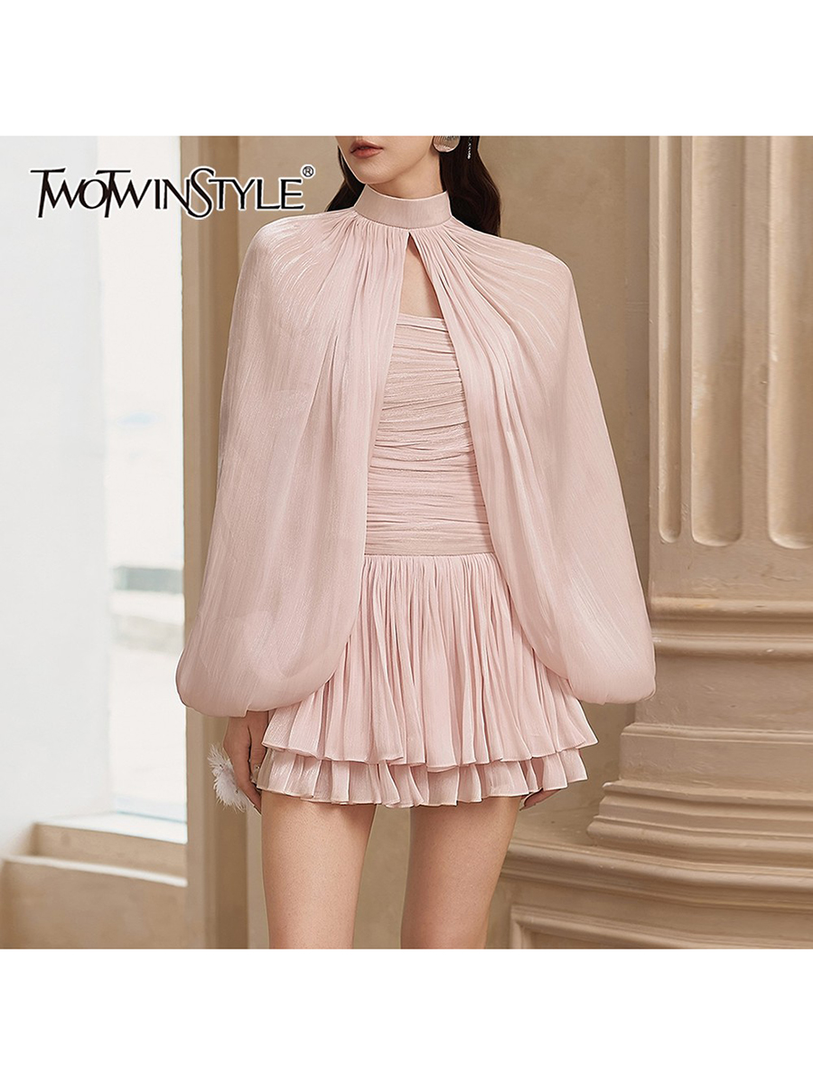 Fly Line - TWOTWINSTYLE Sweet Spliced Shirring Two Piece